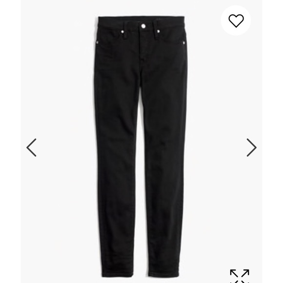 Madewell 9” High Riser Black Skinny Jeans 26 - Picture 3 of 4
